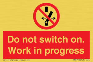 Do not switch on. Work in progress